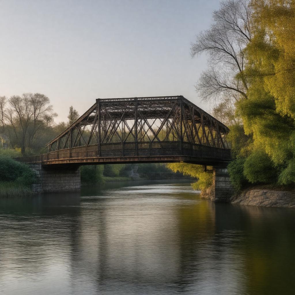 AI-created image of Pontiac Mills Bridge