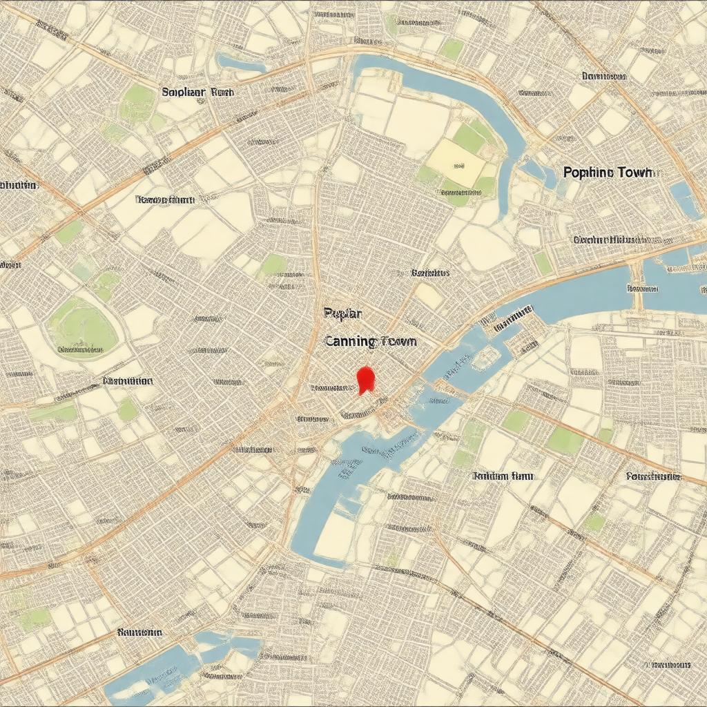 Click to view larger image AI-created image of Poplar and Canning Town