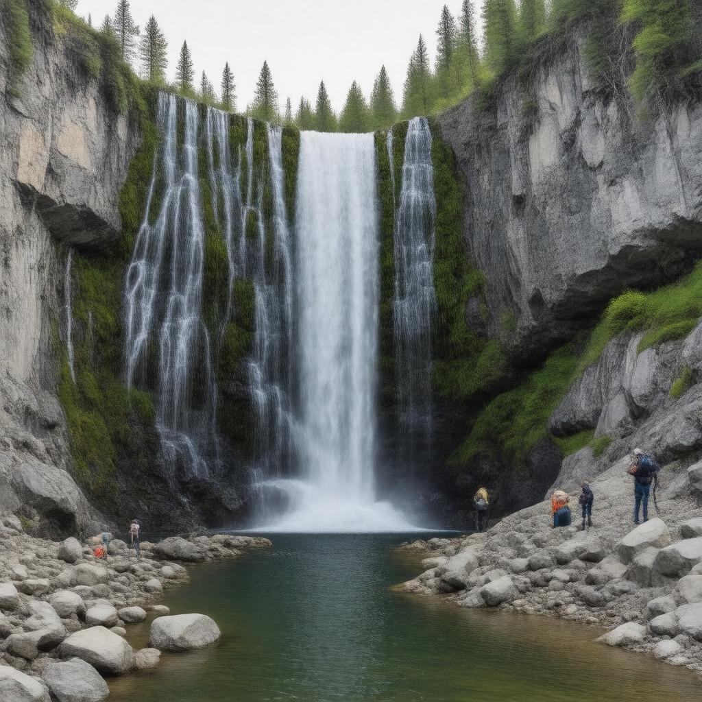 AI-created image of Porcupine Falls