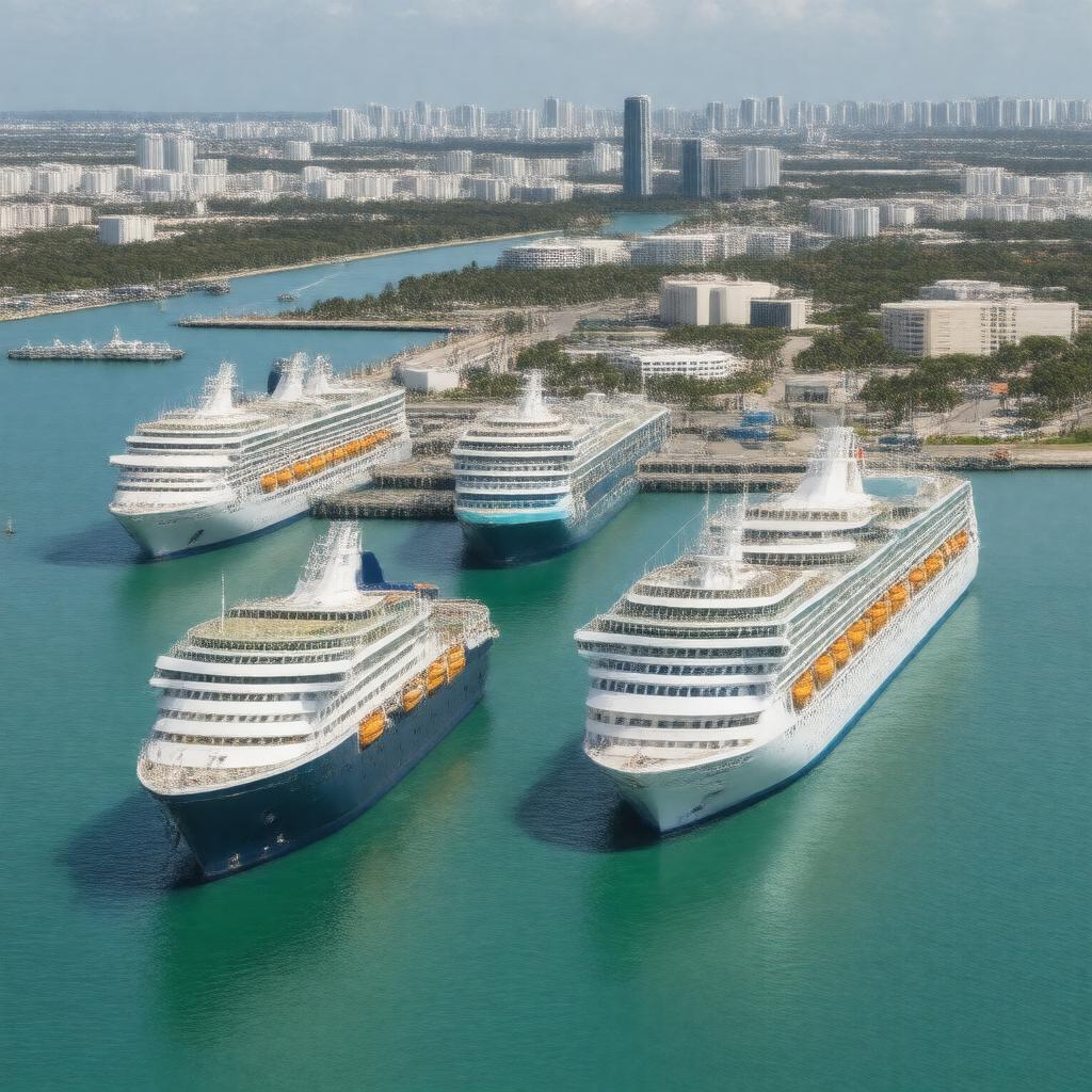 AI-created image of PortMiami (cruise ships)