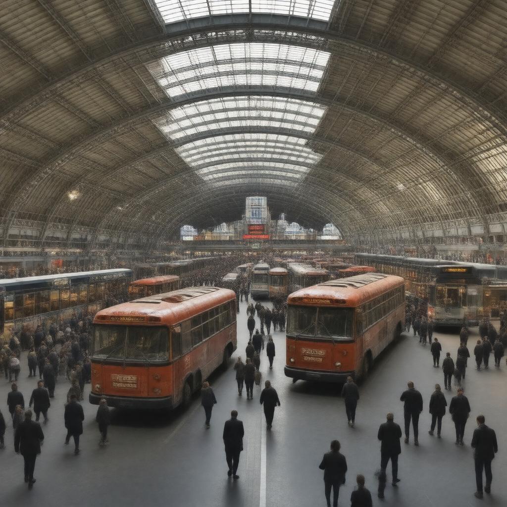 AI-created image of Port Authority Bus Terminal