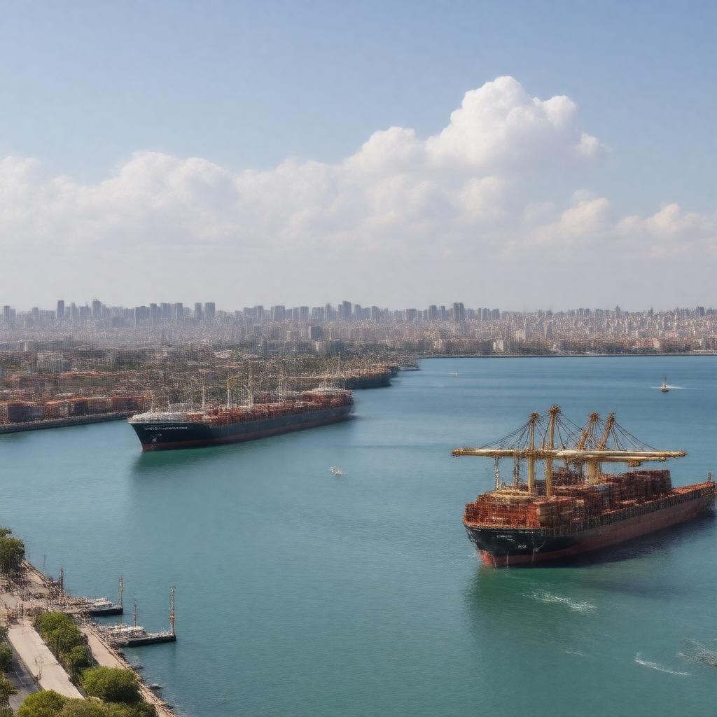 AI-created image of Port of Barcelona