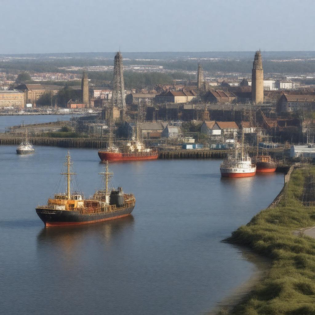 AI-created image of Port of Grimsby