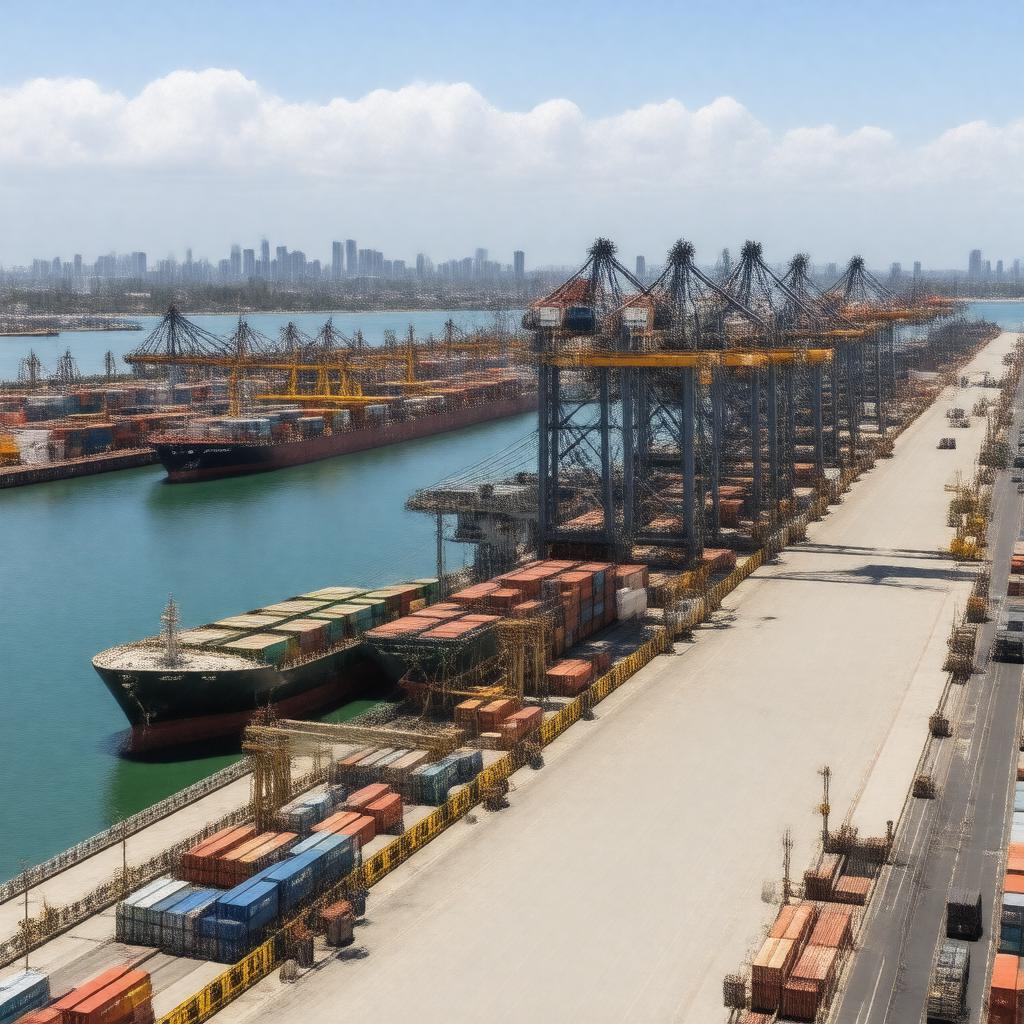 AI-created image of Port of Long Beach
