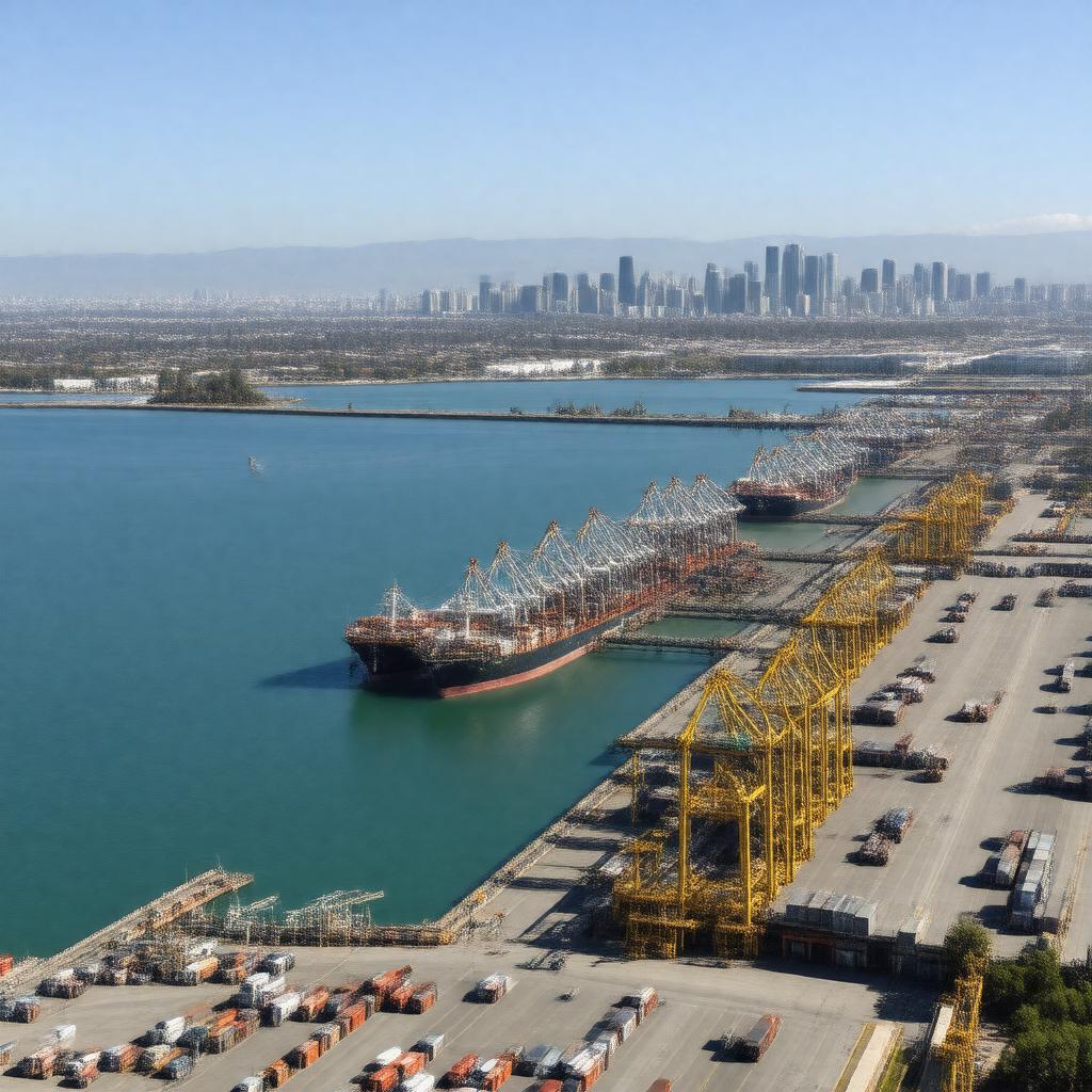 AI-created image of Port of Los Angeles