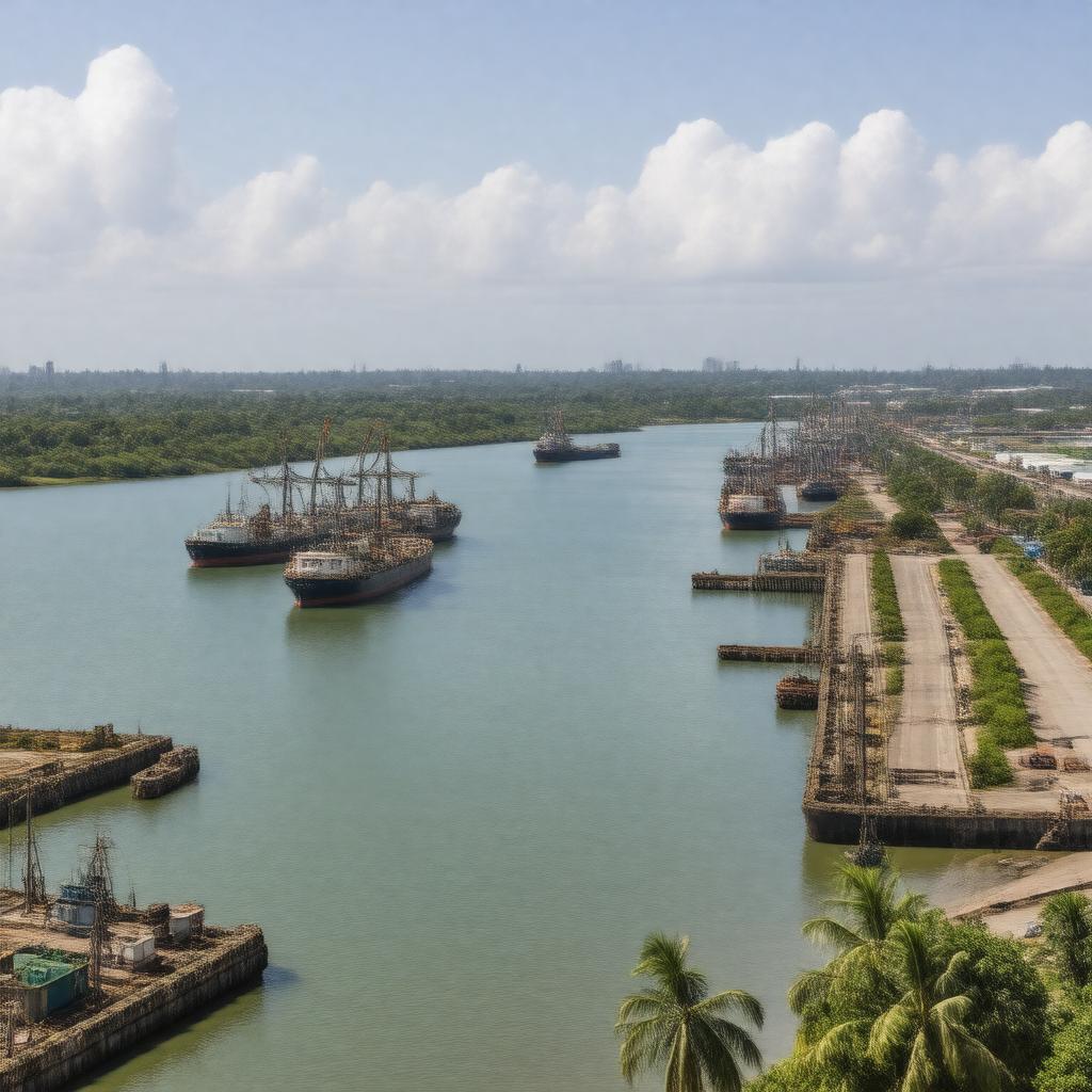 Click to view larger image AI-created image of Port of Monrovia