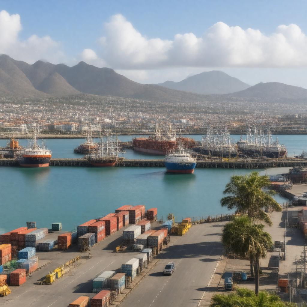 AI-created image of Port of Praia