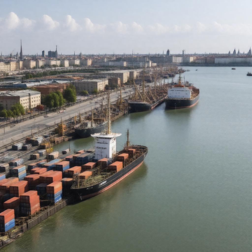 AI-created image of Port of Saint Petersburg