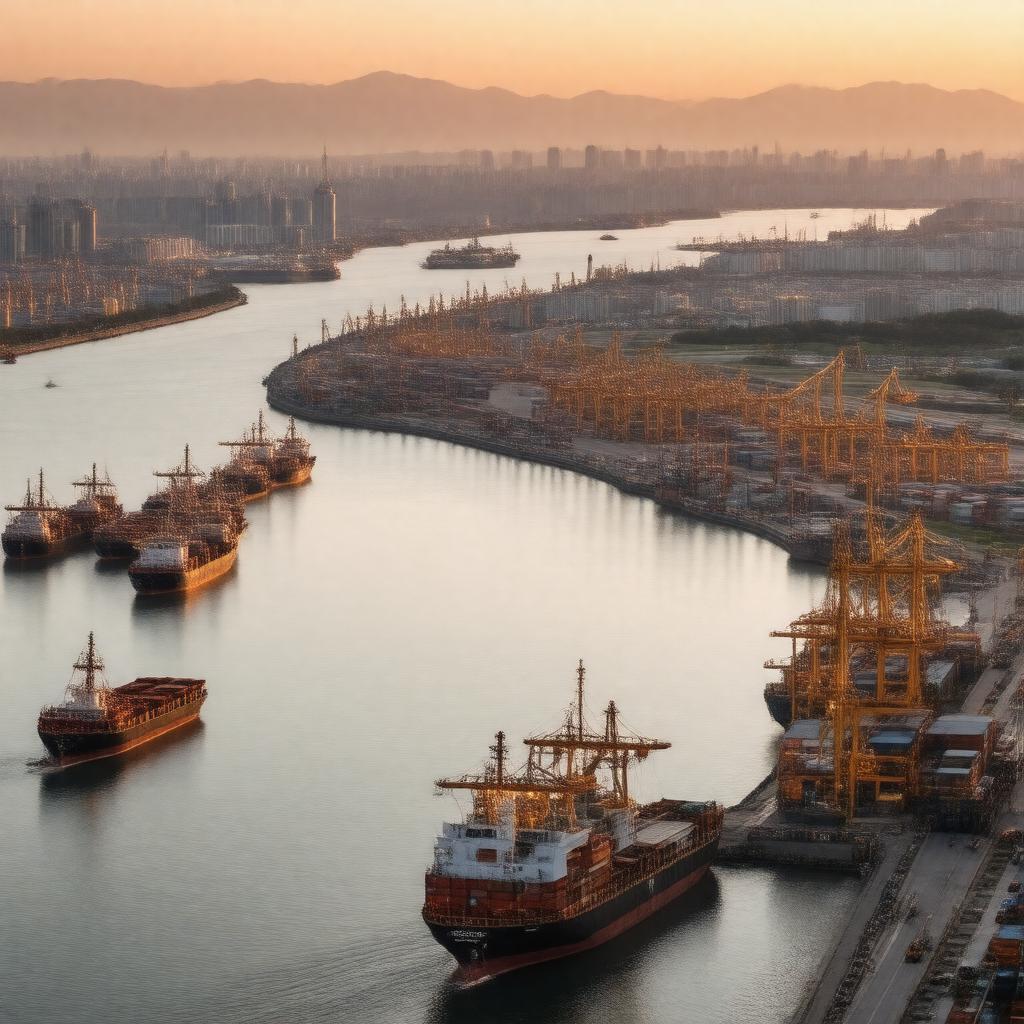 AI-created image of Port of Shanghai