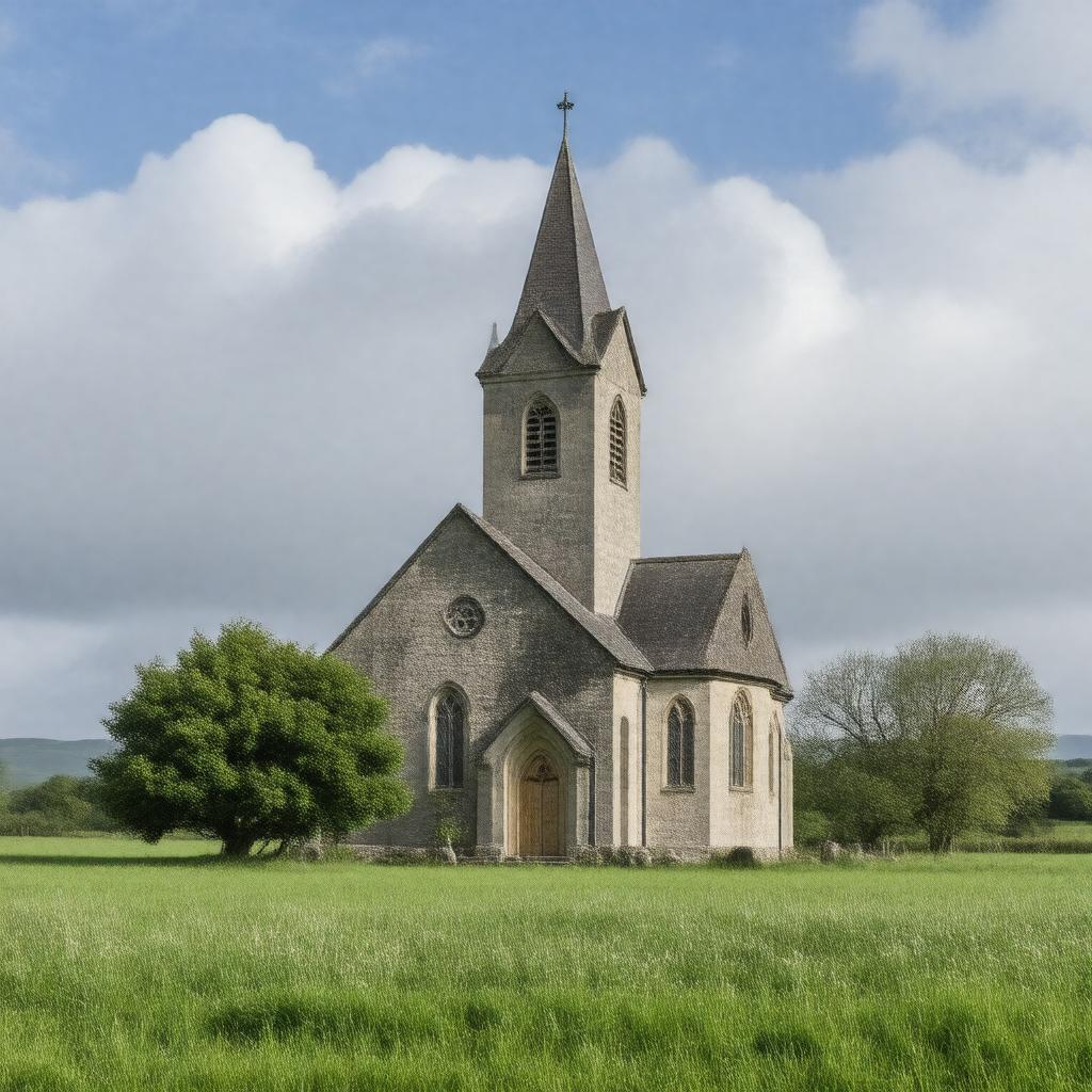 AI-created image of Portahard Church, Frenchpark, County Roscommon