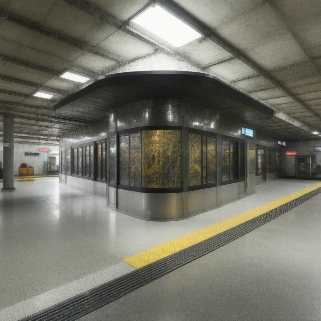 AI-created image of Porter Square T Station