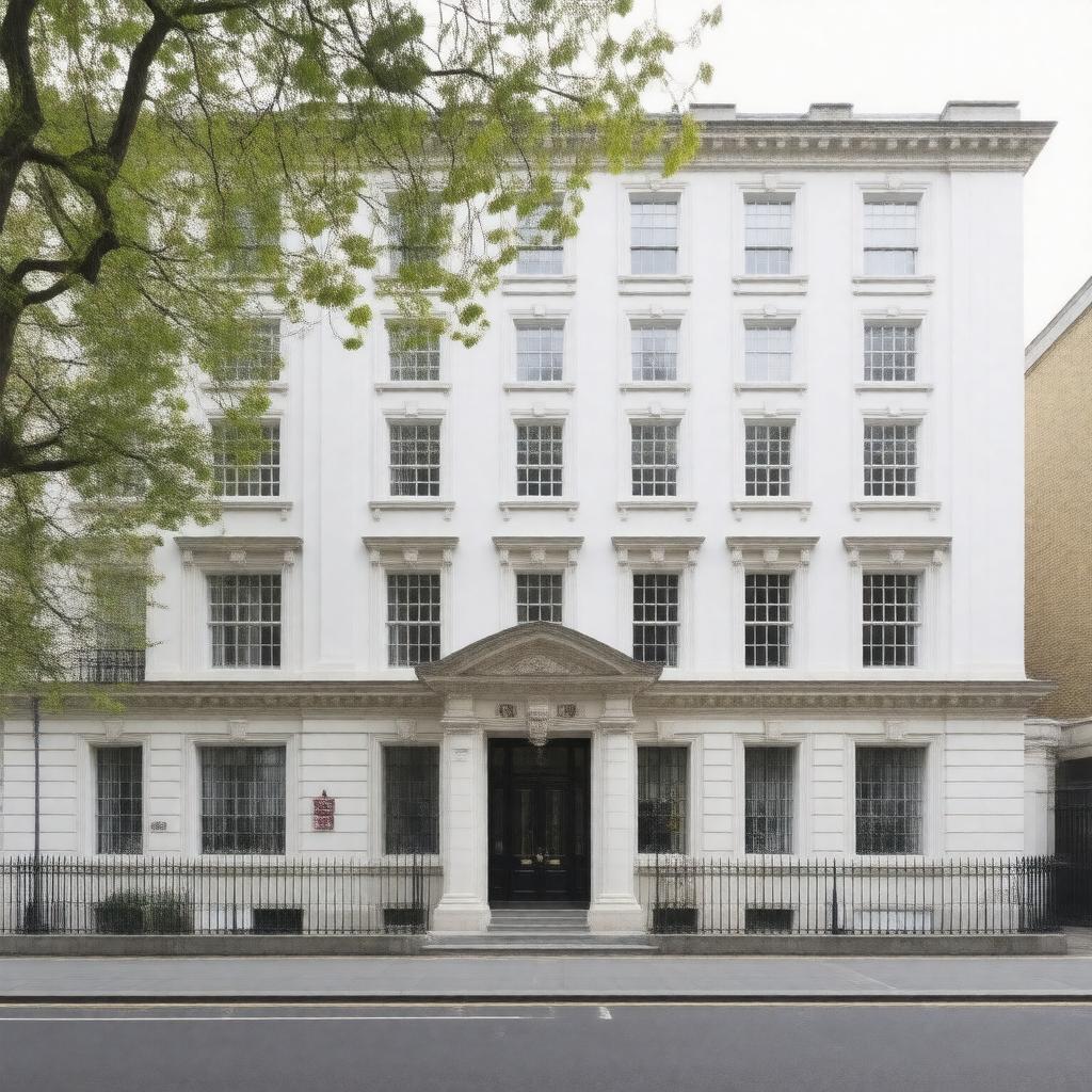 Click to view larger image AI-created image of Portland Hospital, London, England
