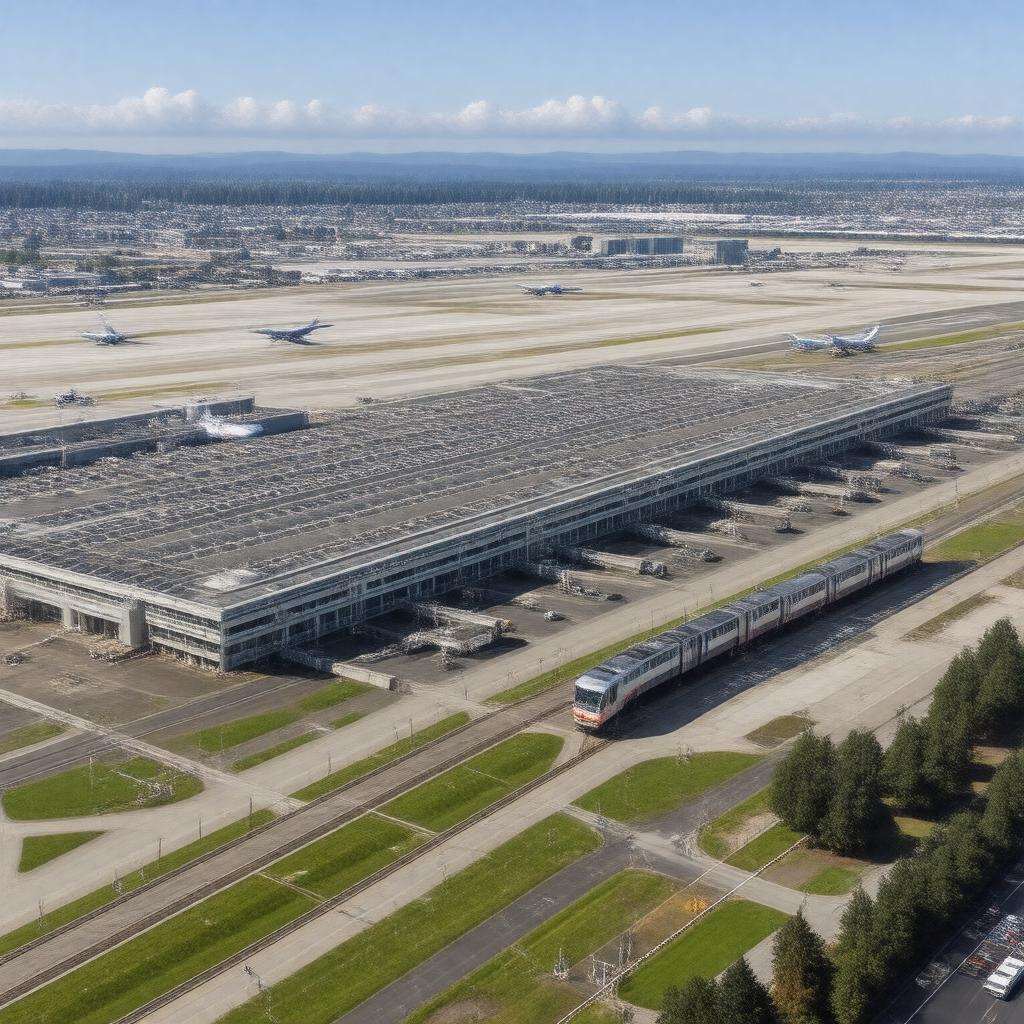 AI-created image of Portland International Airport