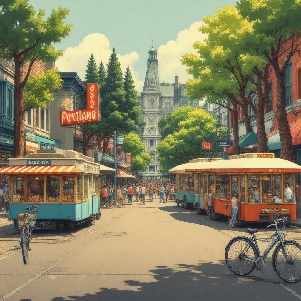 AI-created image of Portland, Oregon