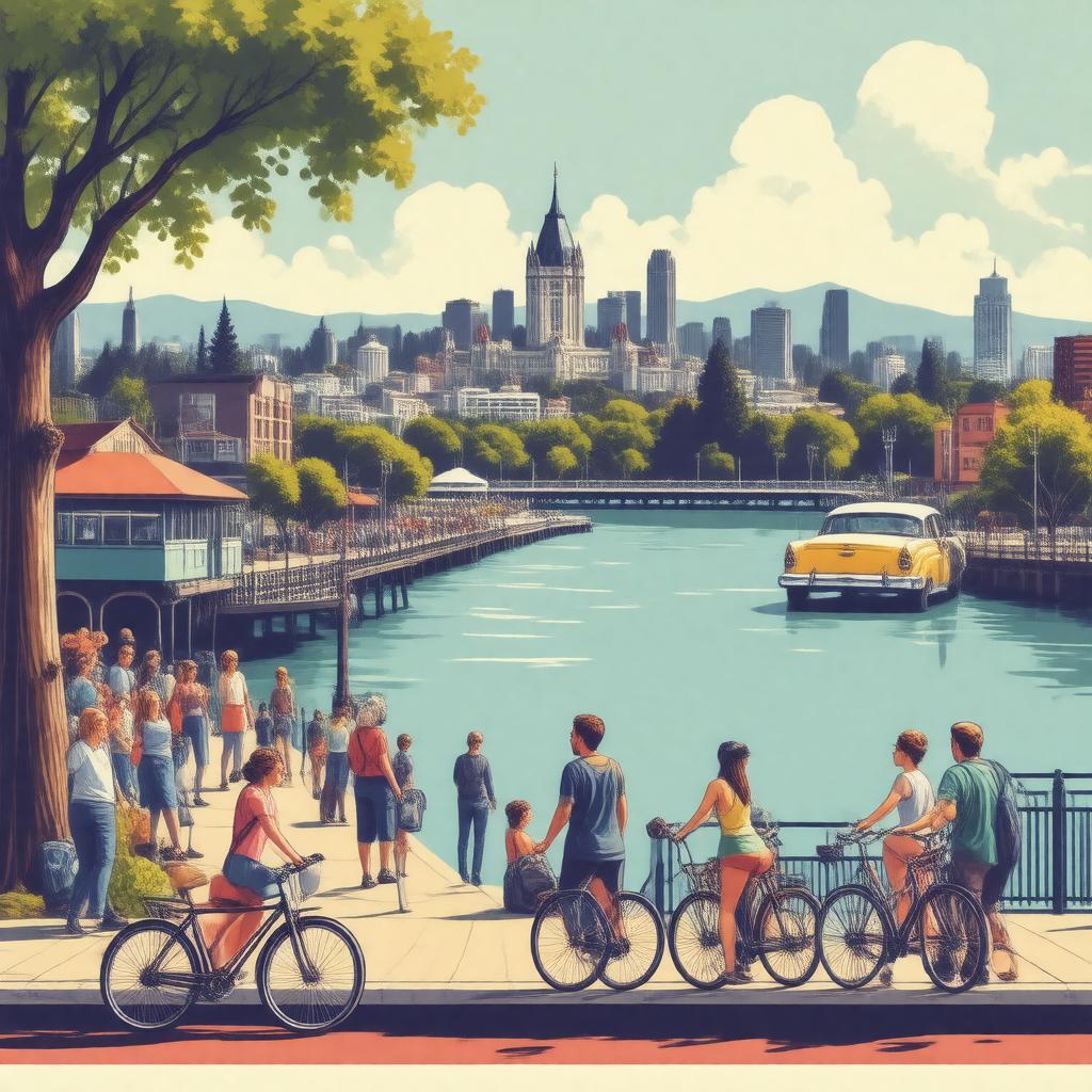 AI-created image of Portland, Oregon, USA