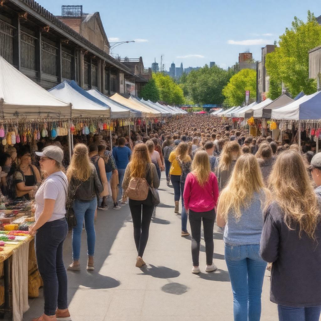 Click to view larger image AI-created image of Portland Saturday Market