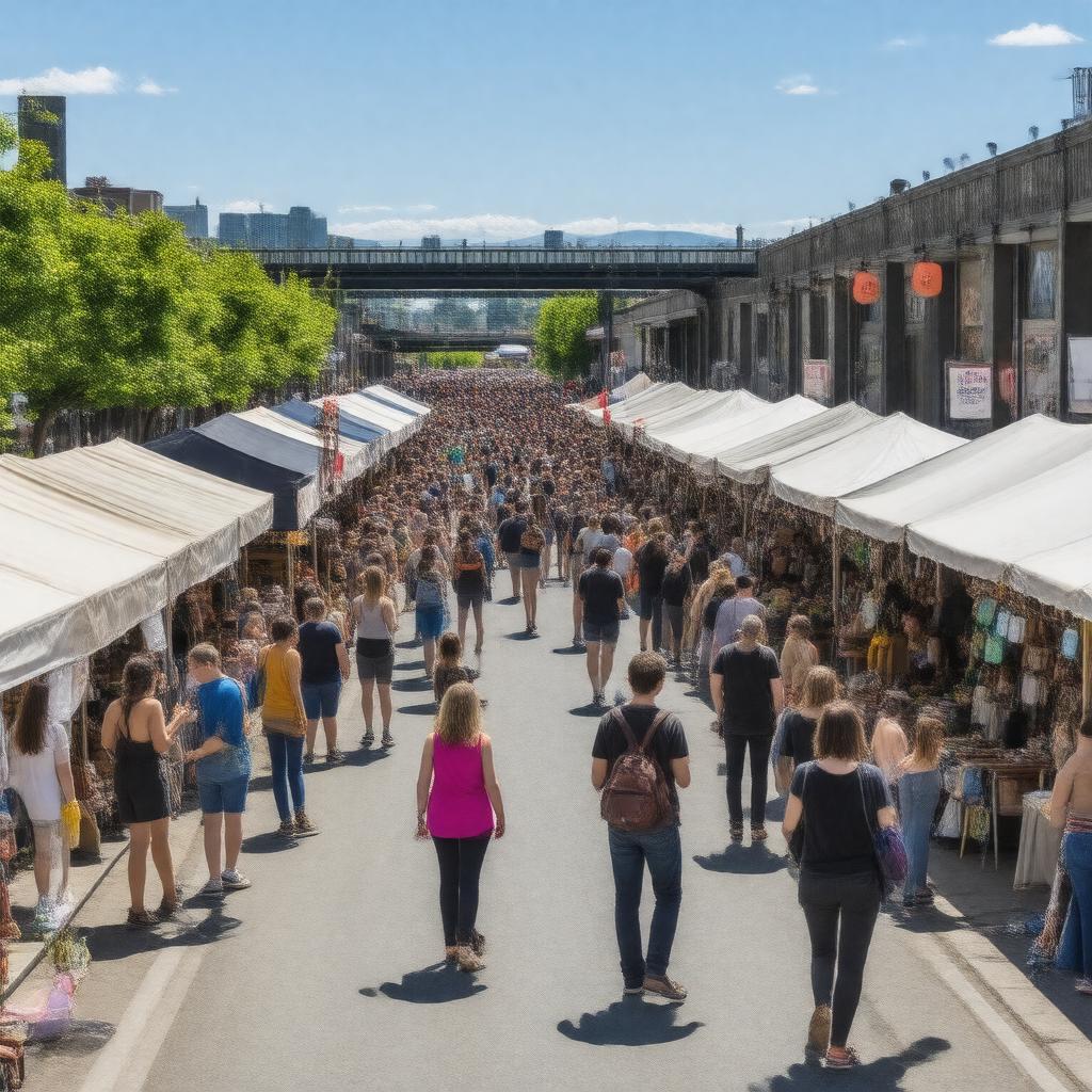 Click to view larger image AI-created image of Portland Saturday Market