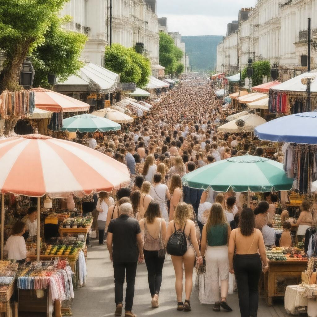 Click to view larger image AI-created image of Portobello Road Market