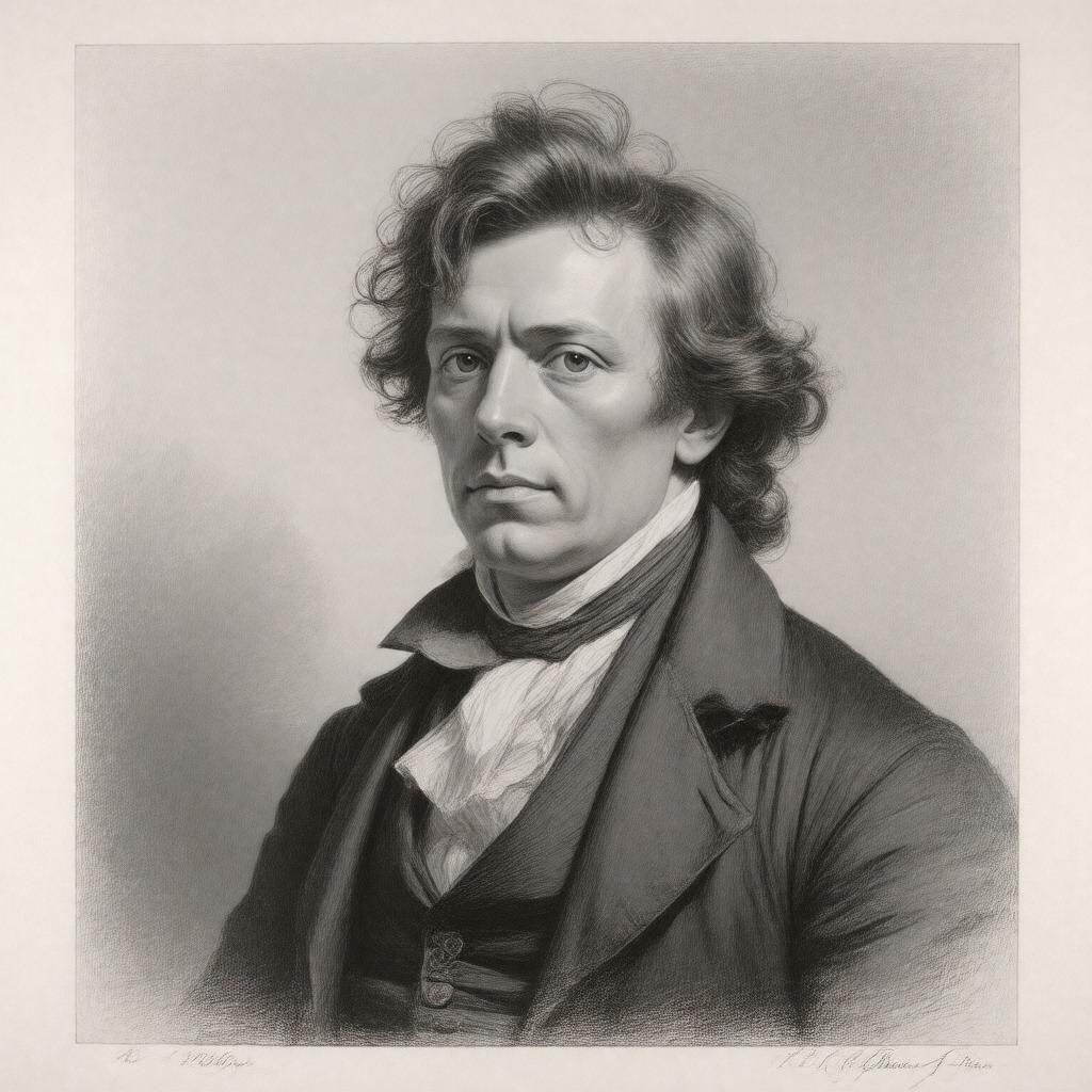 Click to view larger image AI-created image of Portrait of J. M. W. Turner by Charles Turner