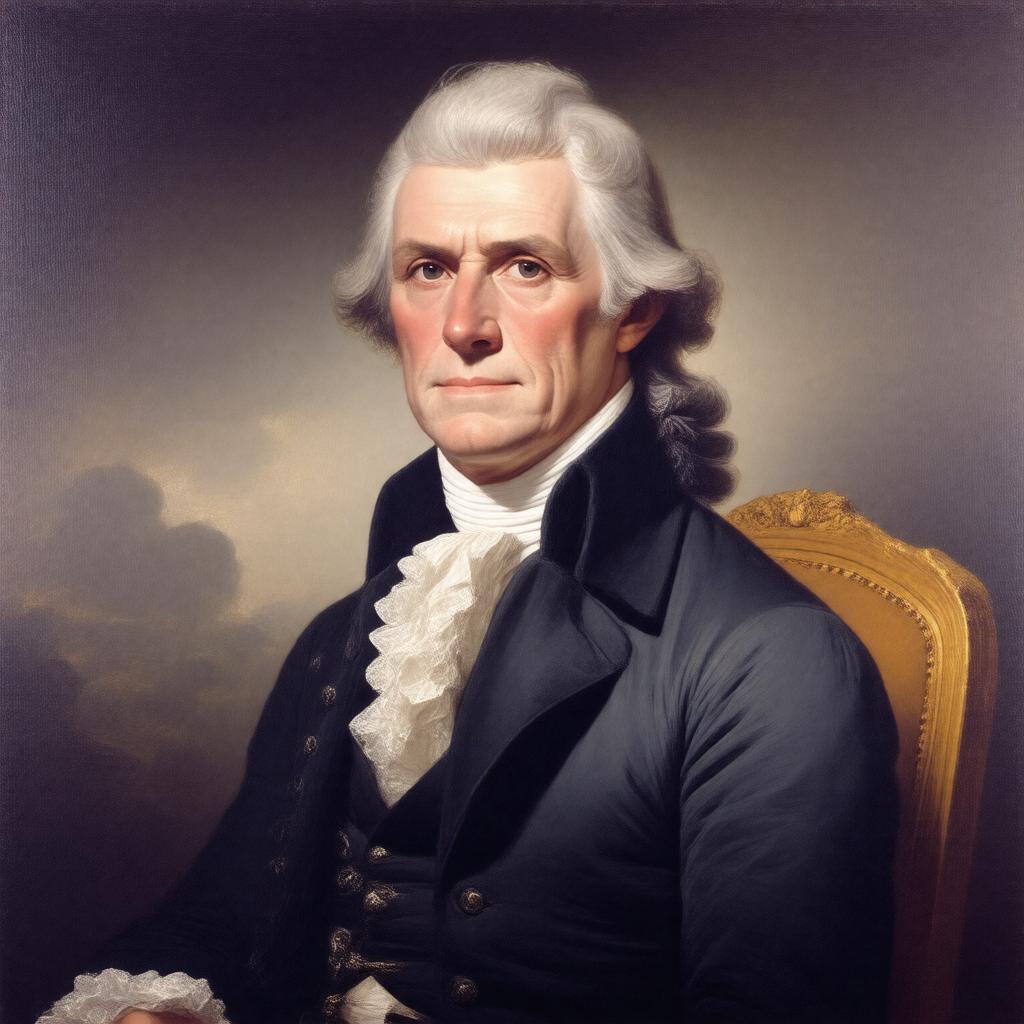 Click to view larger image AI-created image of Portrait of Thomas Jefferson