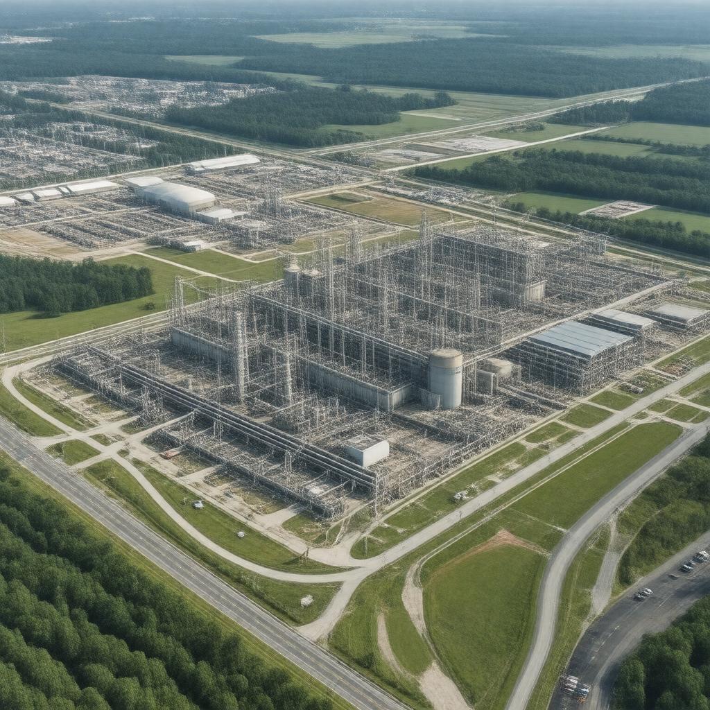 Click to view larger image AI-created image of Portsmouth Gaseous Diffusion Plant