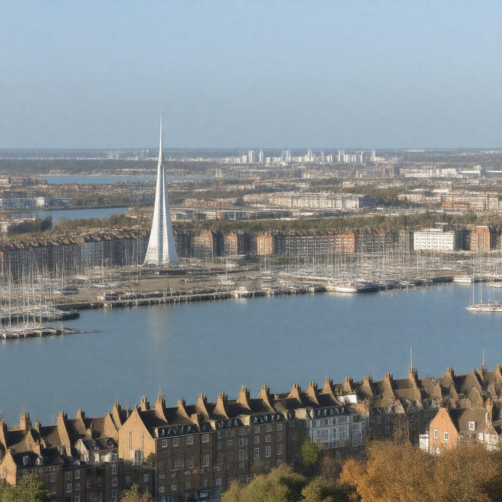 AI-created image of Portsmouth, United Kingdom
