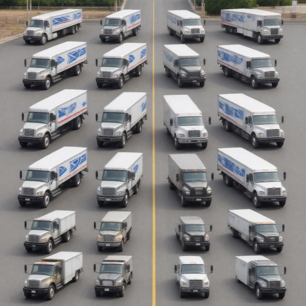 AI-created image of Postal Service Fleet