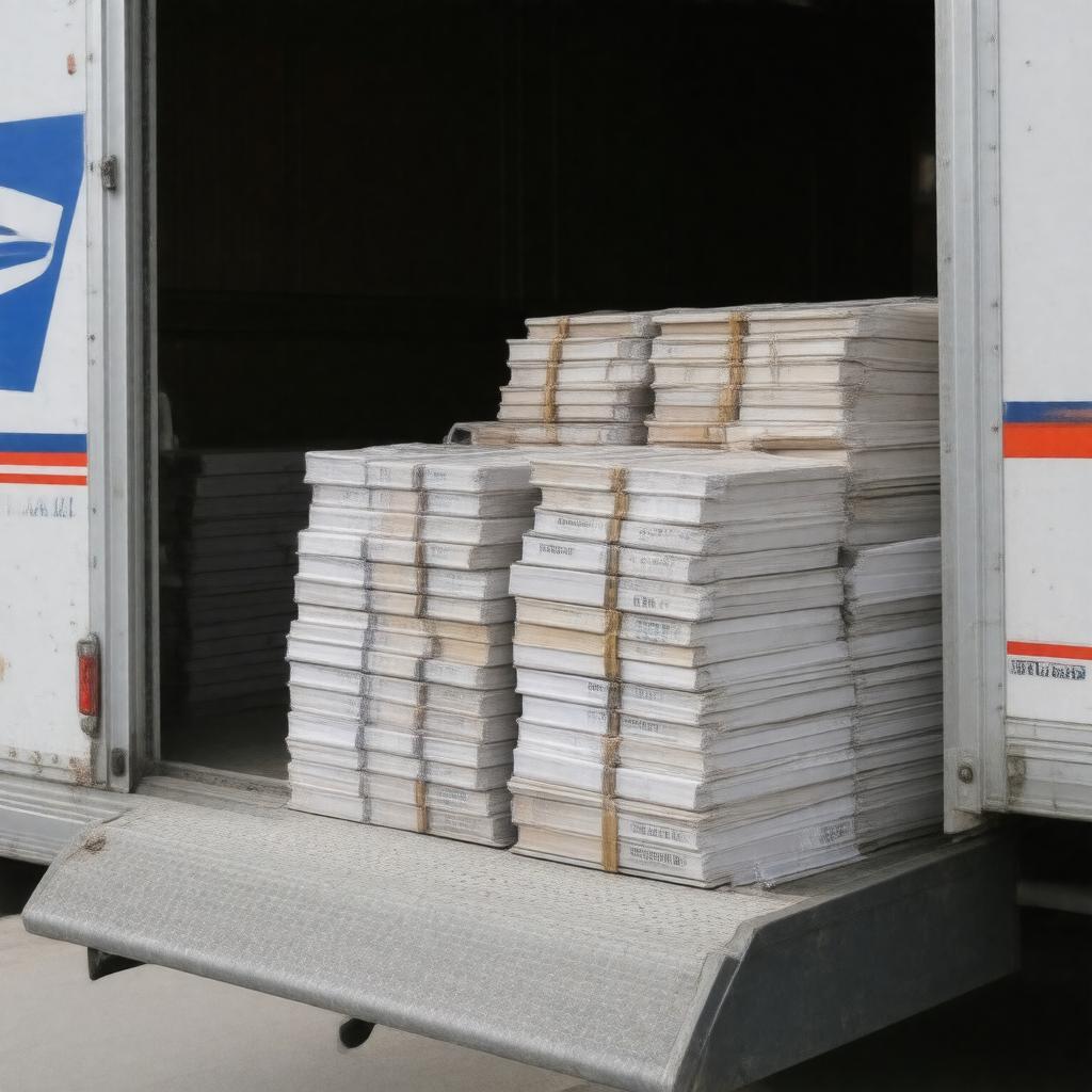 Click to view larger image AI-created image of Postal Service Library Mail