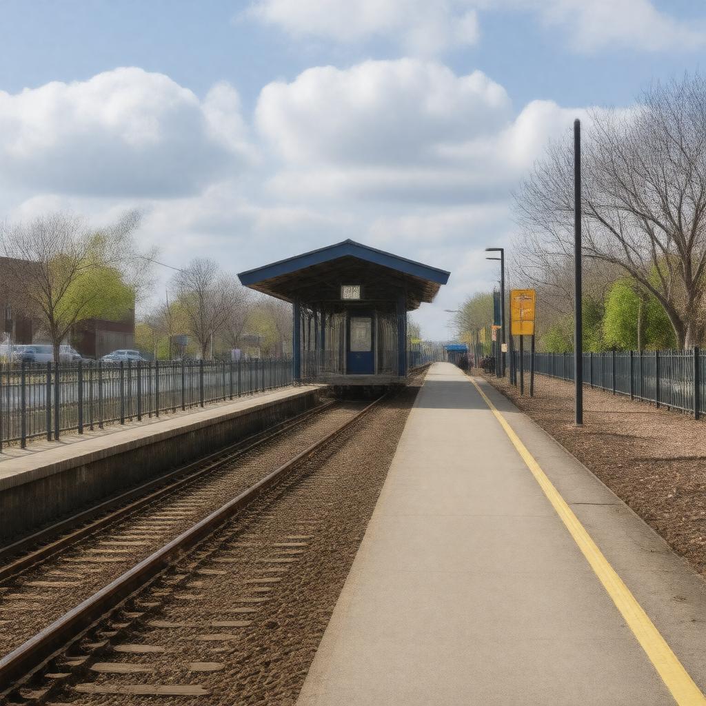 Click to view larger image AI-created image of Potomac Yard Metro Station