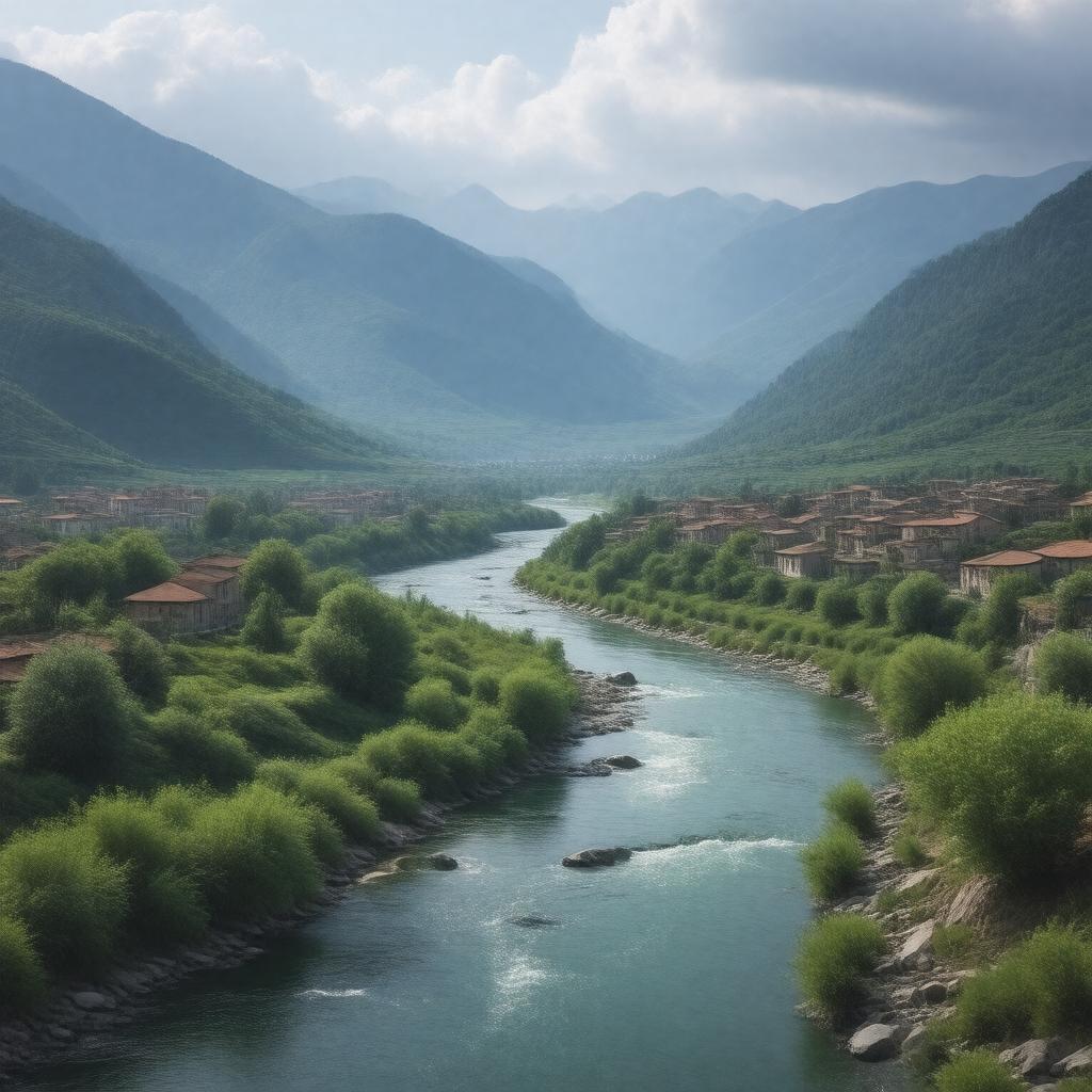 AI-created image of Potskhovi River