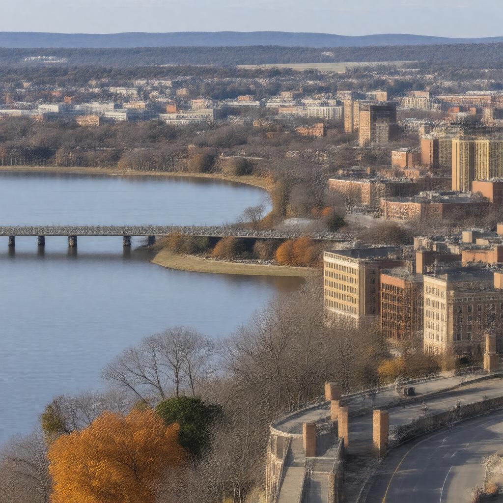 AI-created image of Poughkeepsie, New York, USA