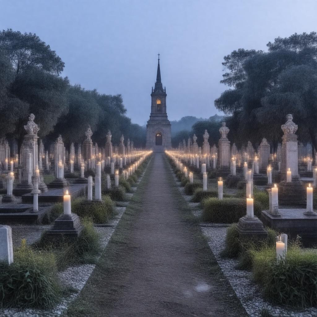 AI-created image of Powązki Cemetery