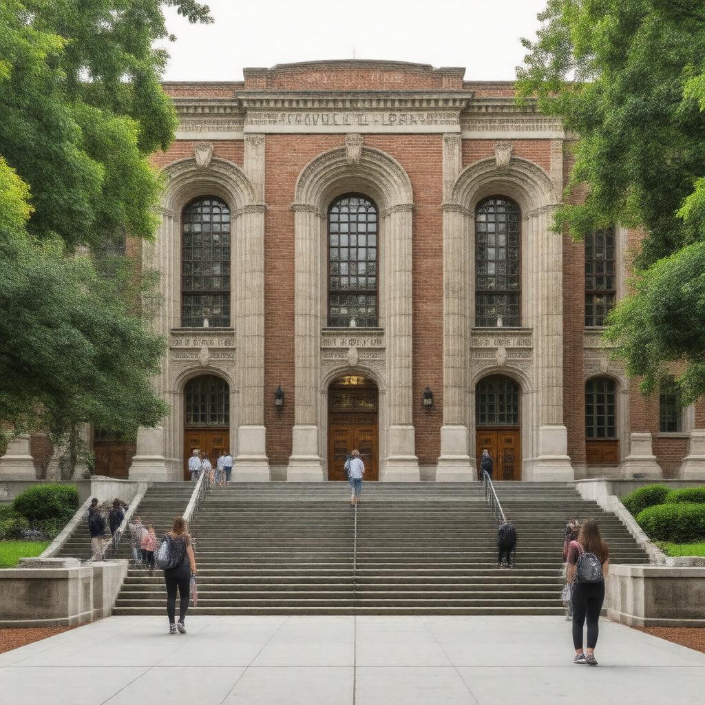 AI-created image of Powell Library