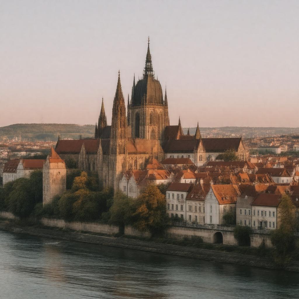 AI-created image of Prague Castle