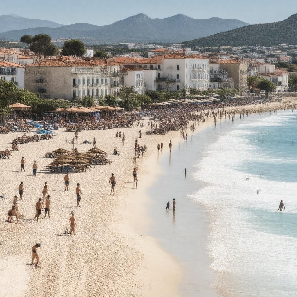 AI-created image of Praia de Buarcos