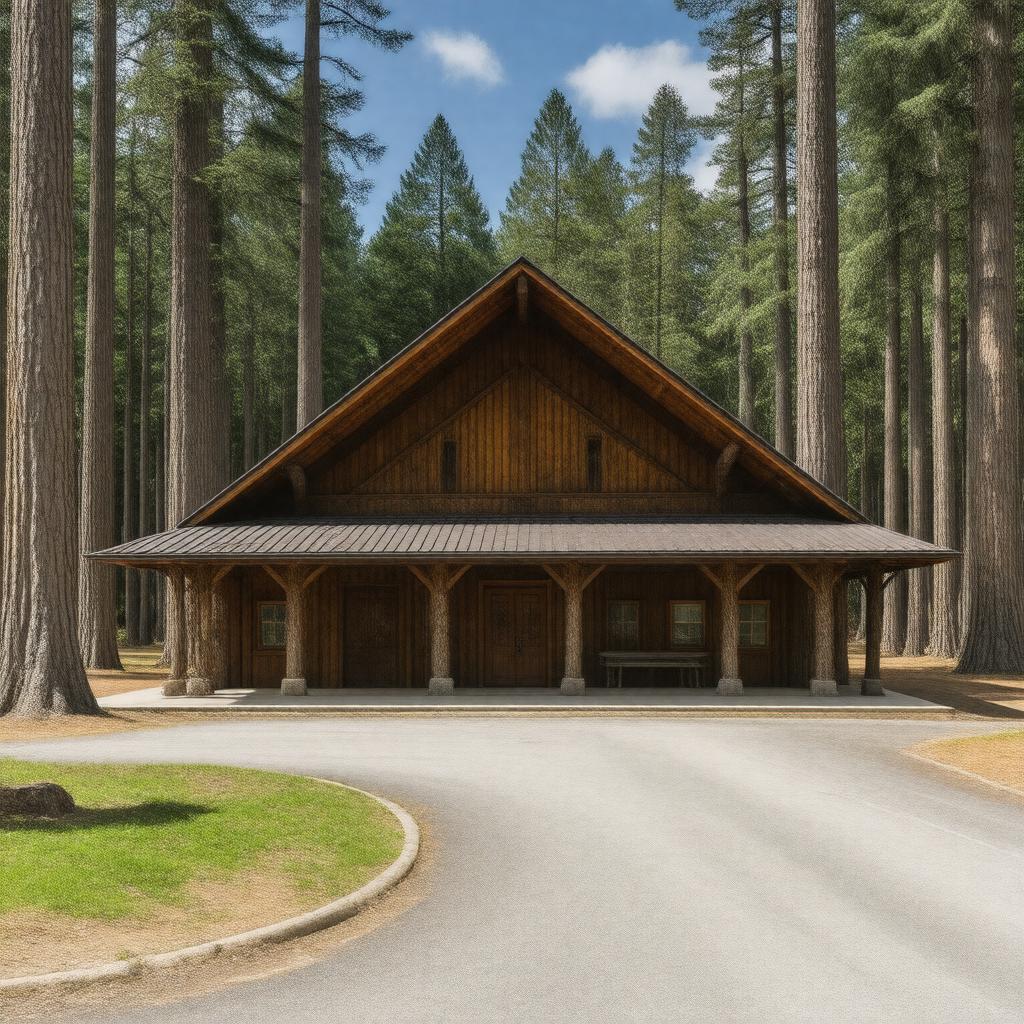 AI-created image of Prairie Creek Visitor Center