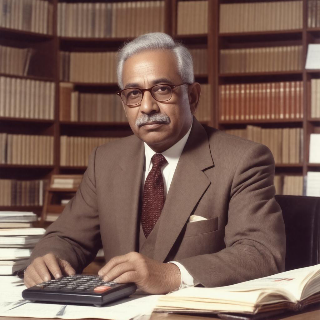 Click to view larger image AI-created image of Prasanta Chandra Mahalanobis