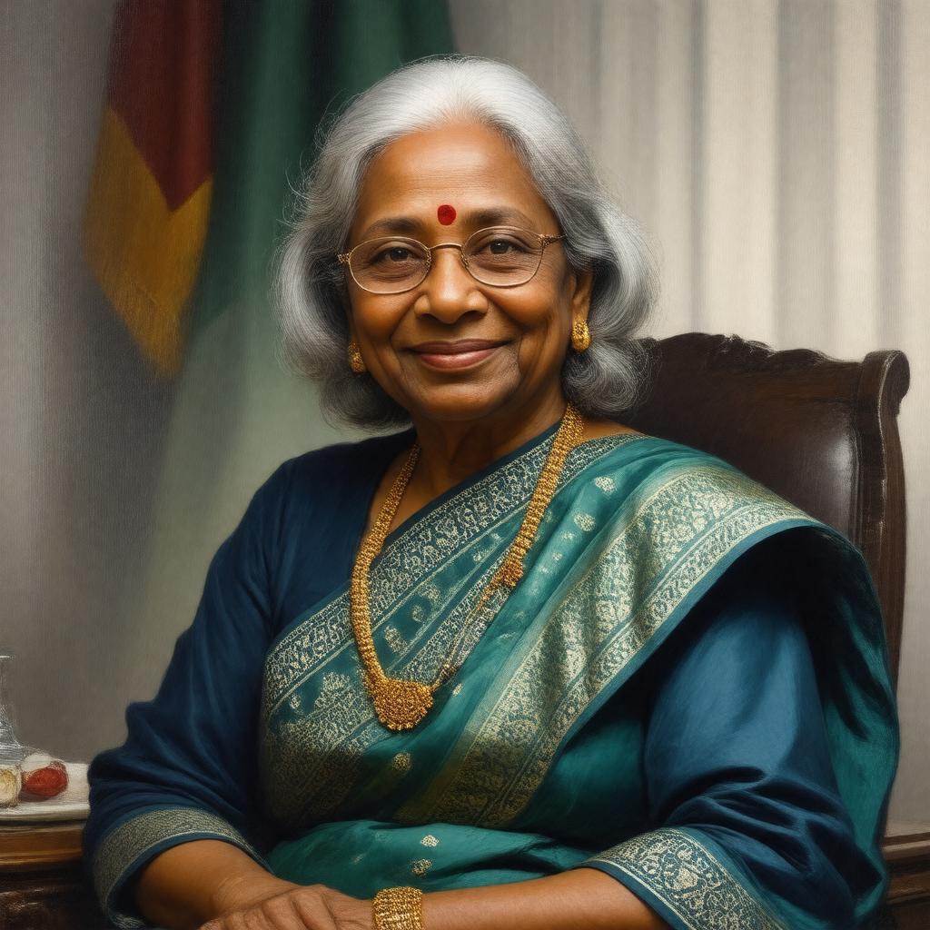 AI-created image of Pratibha Patil