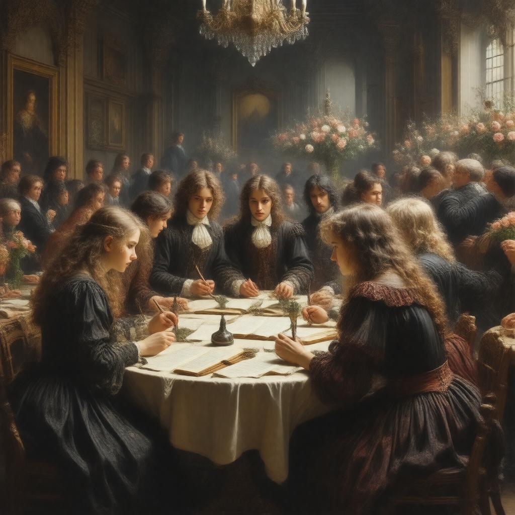 AI-created image of Pre-Raphaelite Brotherhood