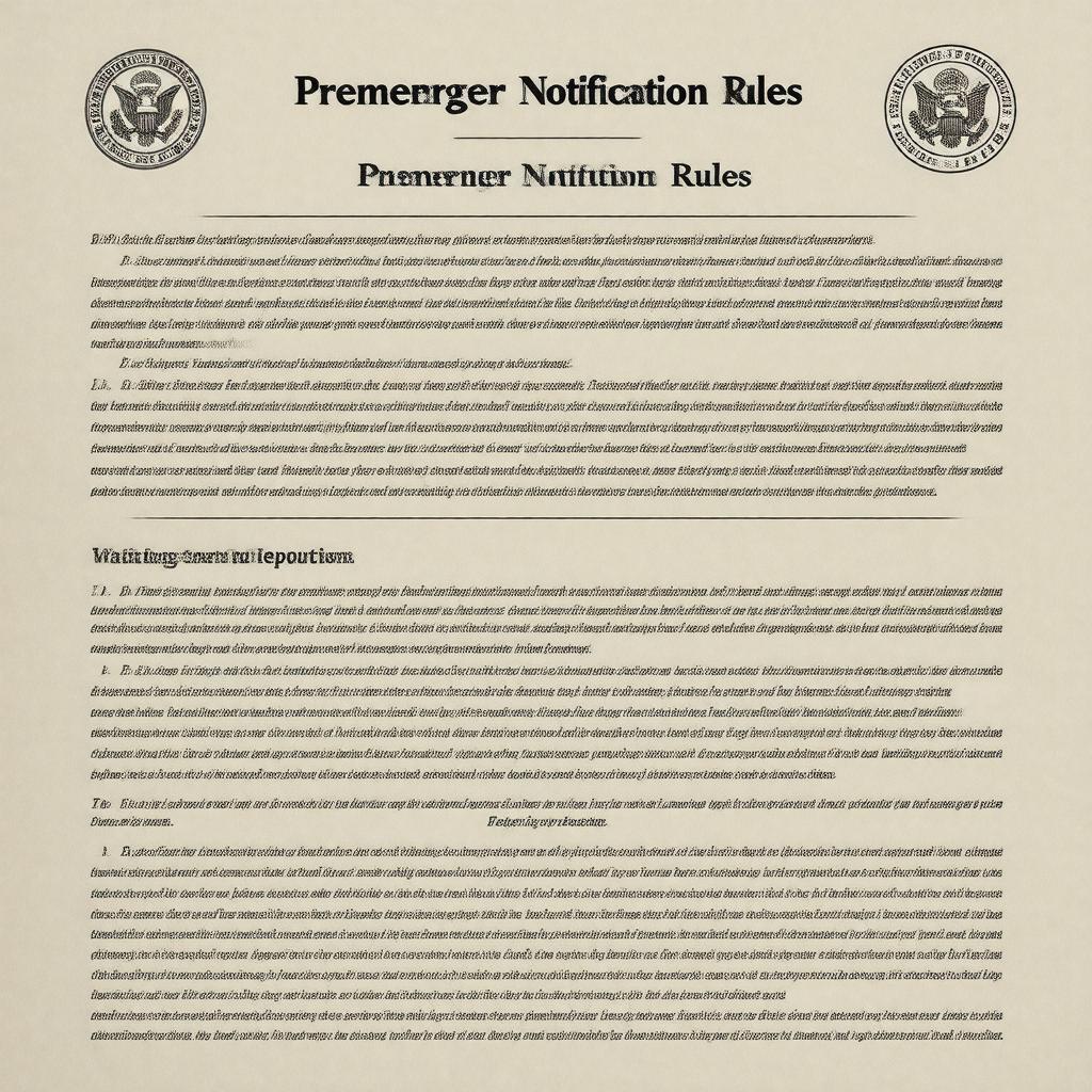 AI-created image of Premerger Notification Rules