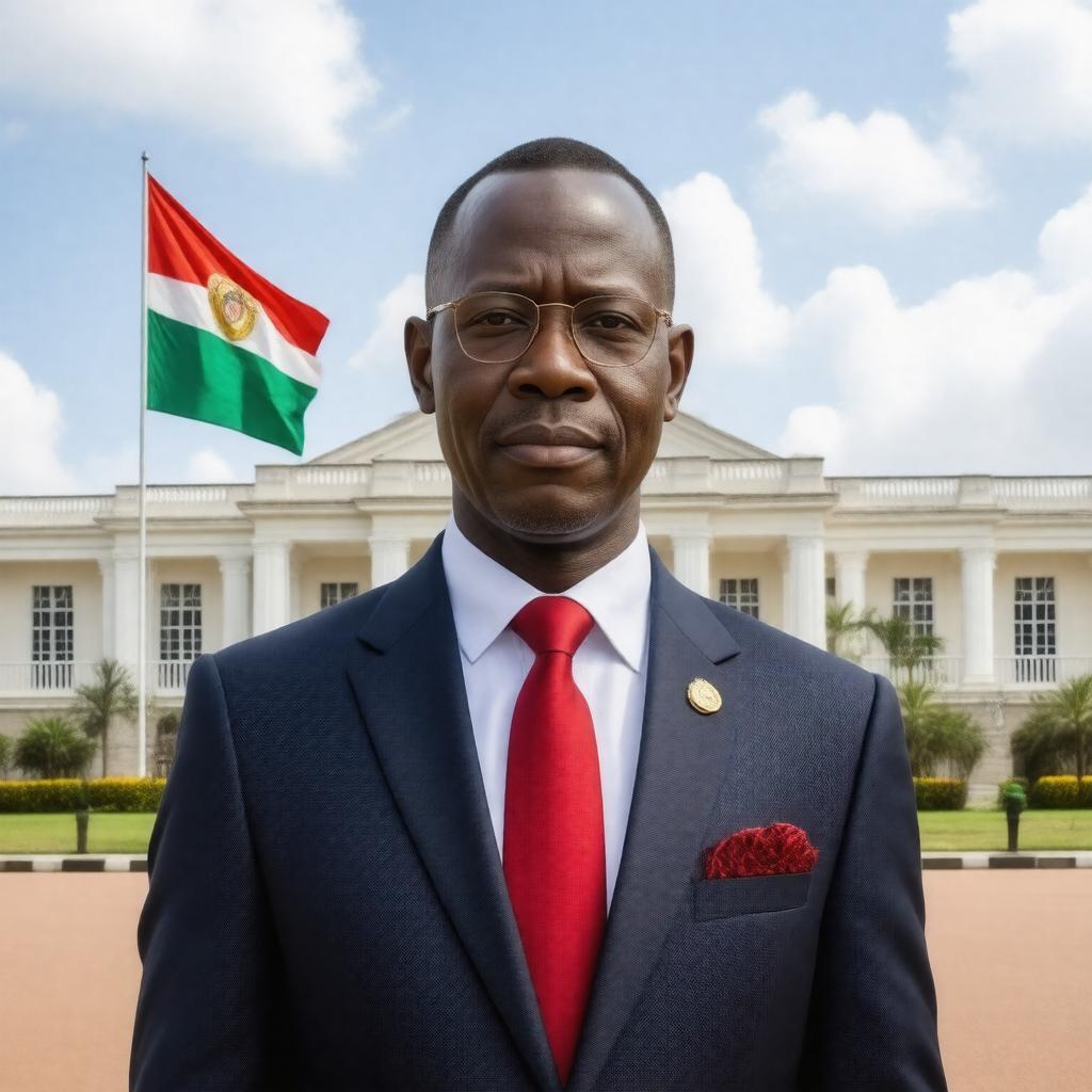 Click to view larger image AI-created image of President of Benin