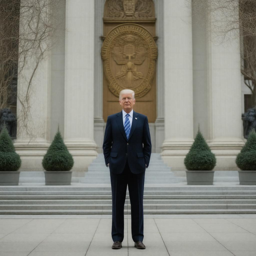 Click to view larger image AI-created image of President of Columbia University