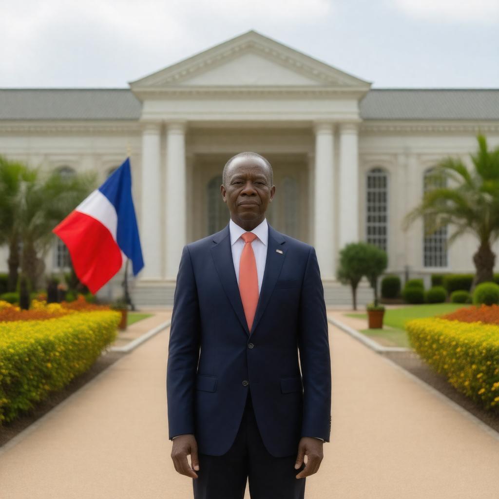 Click to view larger image AI-created image of President of Gabon