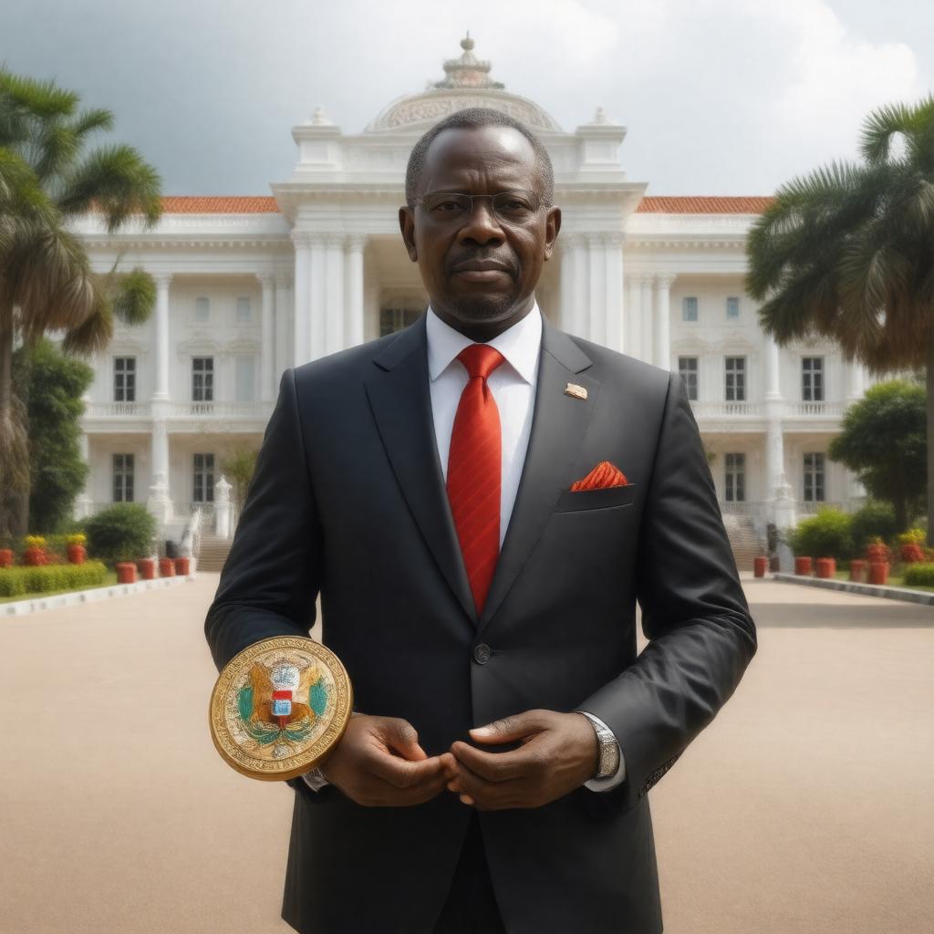 Click to view larger image AI-created image of President of Guinea