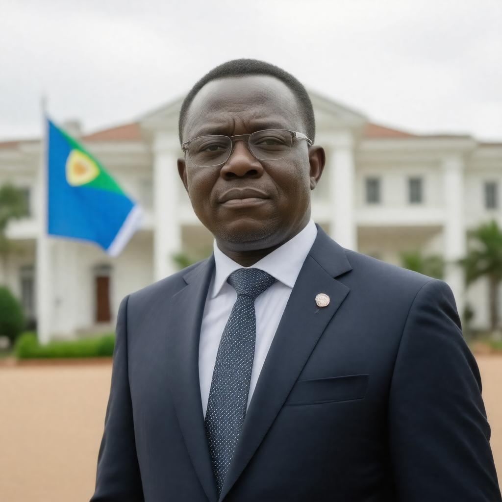 Click to view larger image AI-created image of President of Sierra Leone