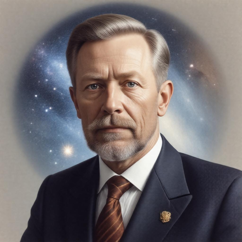 Click to view larger image AI-created image of President of the Royal Astronomical Society
