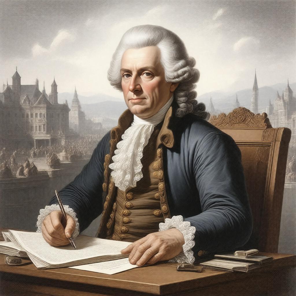 Click to view larger image AI-created image of President of the Second Continental Congress