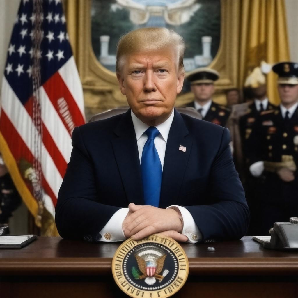 AI-created image of President of the United States (as Commander-in-Chief)