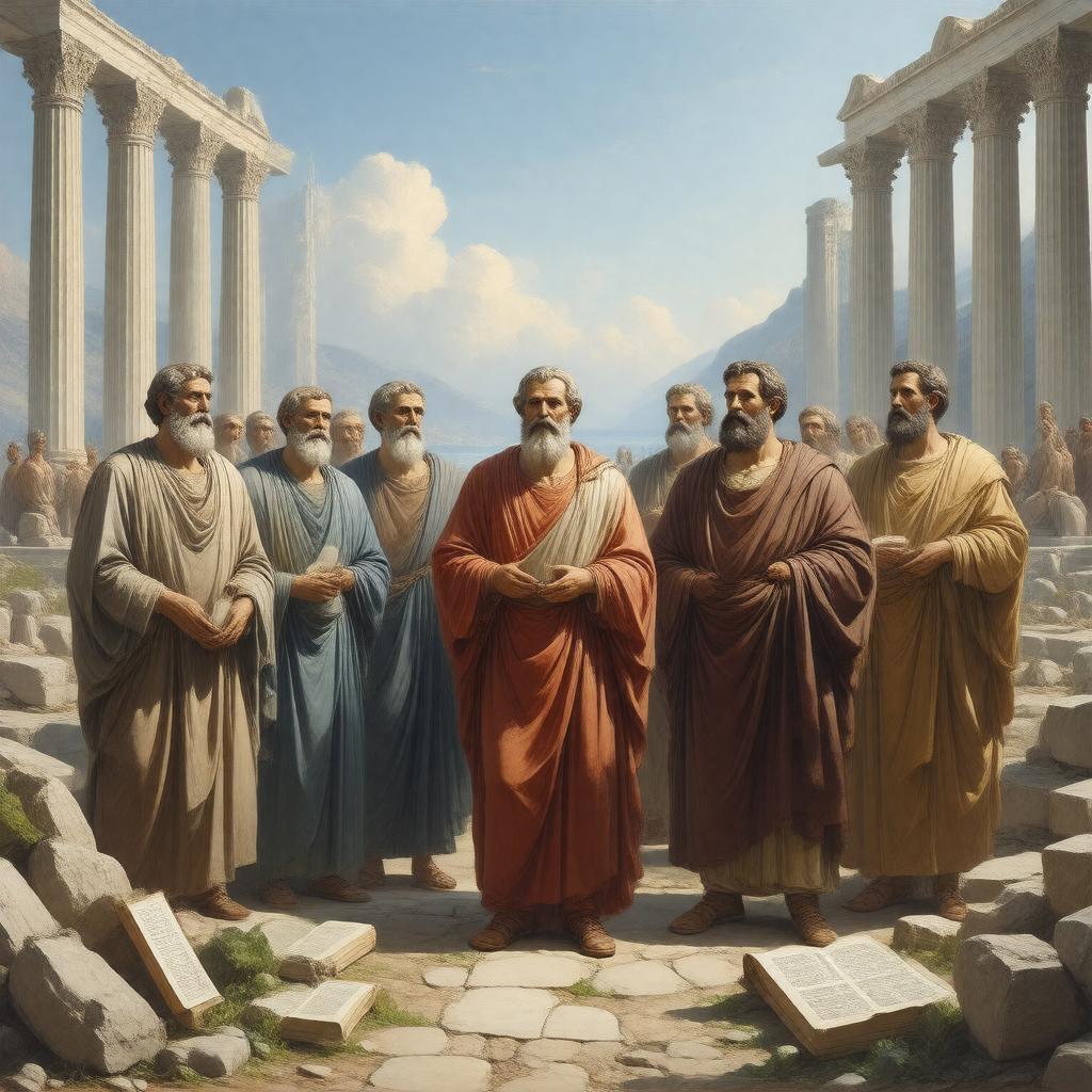 AI-created image of Presocratic philosophers