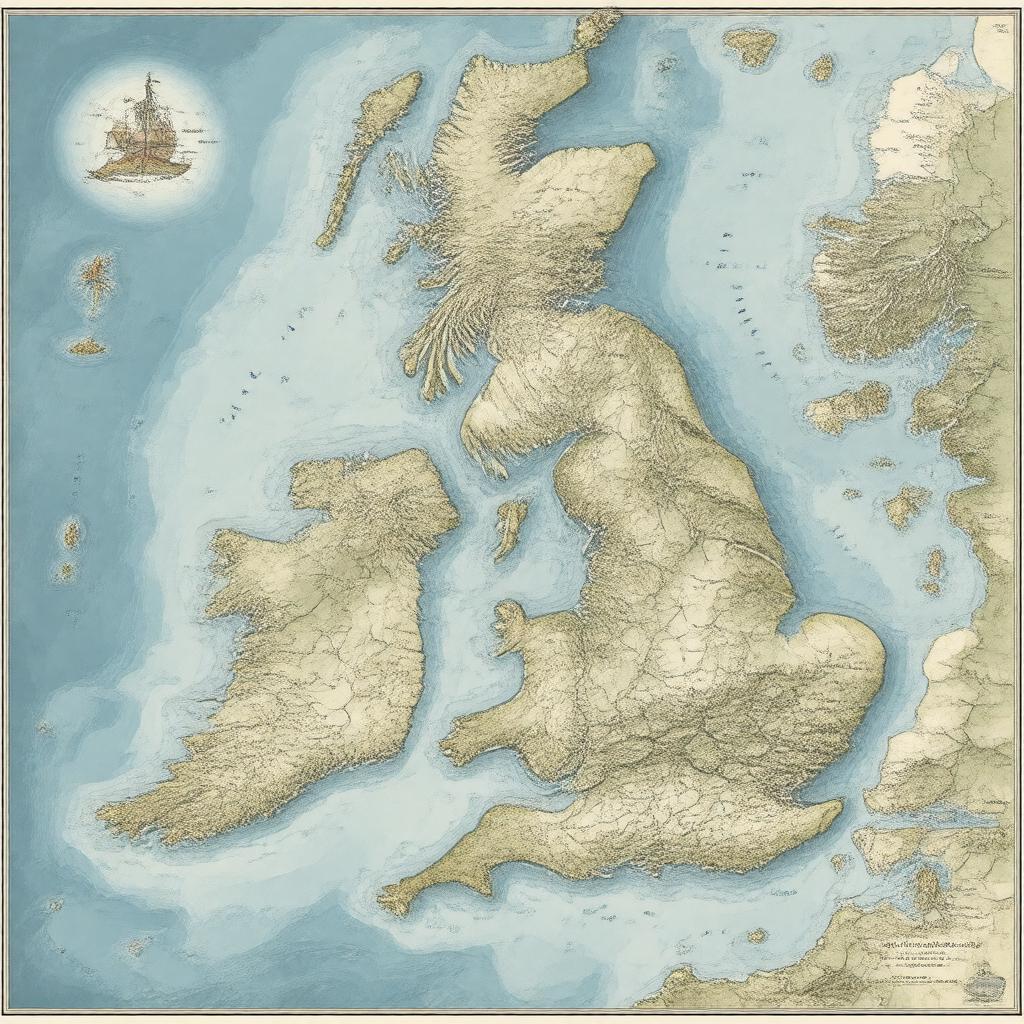 AI-created image of Pretanic Islands